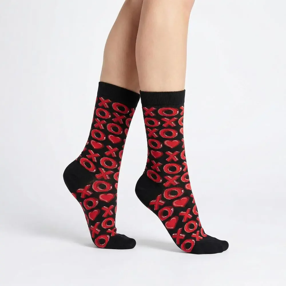 XOXO Love Socks | Cute Heart Pattern Novelty Crew Socks